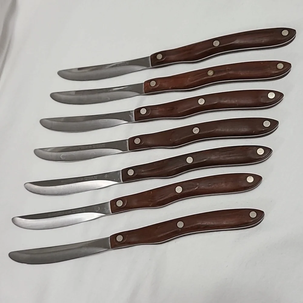 Cutco Vintage #59 Pat. No. 2147079, Set of 7 Smooth Blade Steak/table Knives - Picture 2 of 16